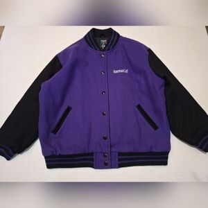 Vintage 90s American Girl Gear Wool Blend Bomber Jacket Size Large